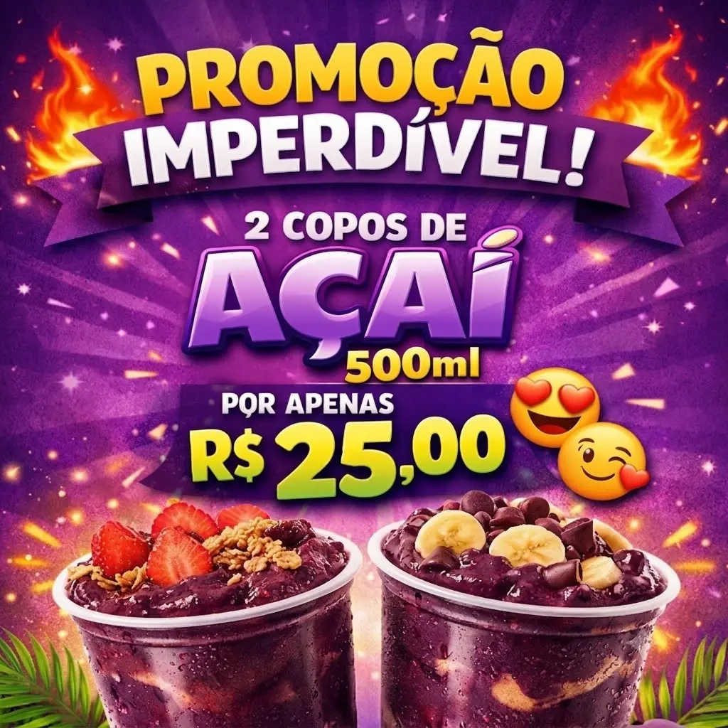 Promoção 2 Açaí Completo
